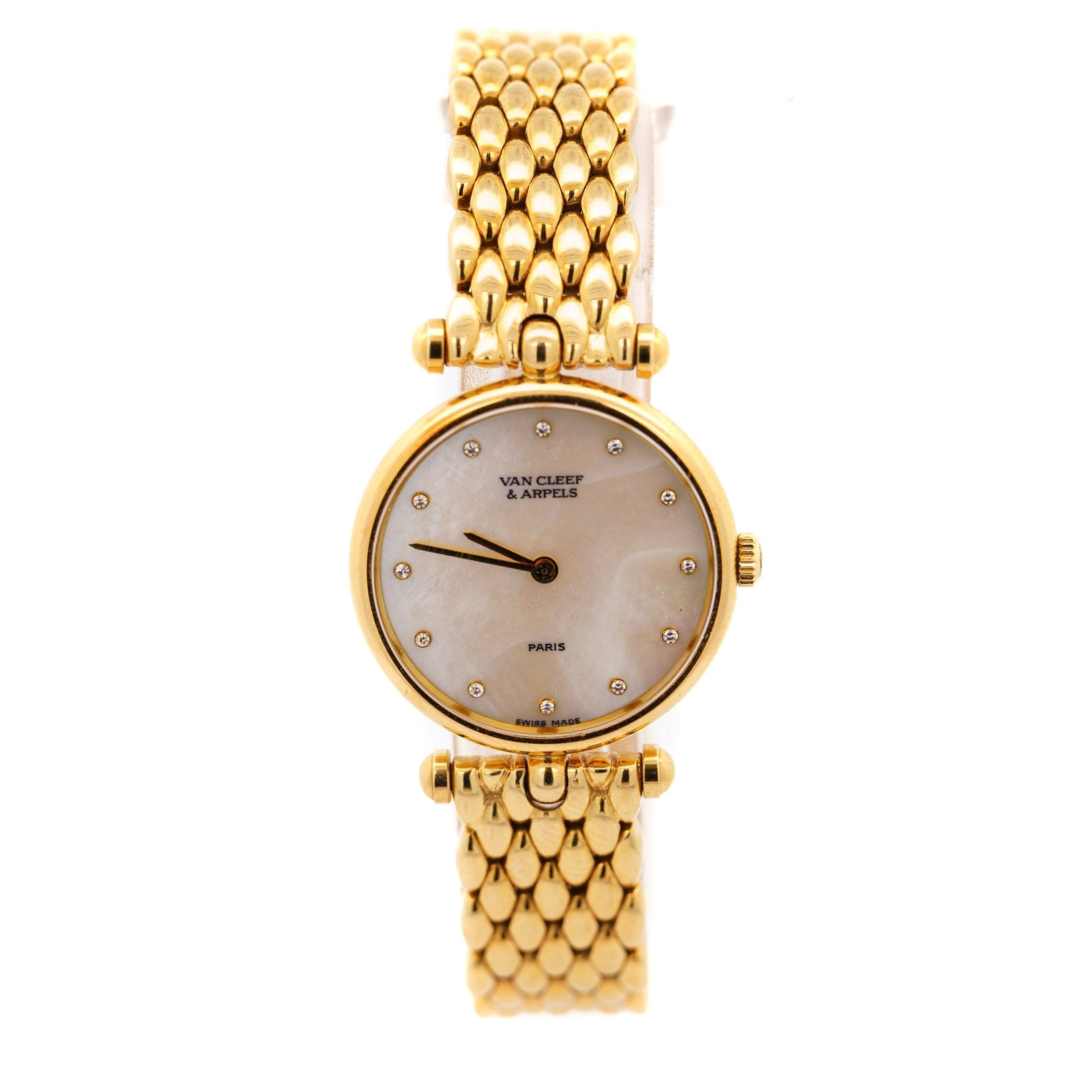 Vintage Van Cleef & Arpels 18K Mother of Pearl and Diamond Ladies 24mm Quartz Watch-Watches-ASSAY