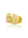 Vintage Yellow Sapphire Mens Ring