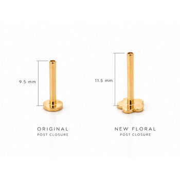 Clou D'Oreille Dos Plat Diamant 2mm En Or 14K Earring – Assay Jewelers