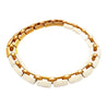 White Agate & 18K Yellow Gold Earring & Link Necklace Jewelry Set