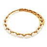 White Agate & 18K Yellow Gold Earring & Link Necklace Jewelry Set