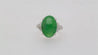 9 Carat Untreated Jadeite Jade Fei Cui and Diamond Platinum Ring HK Certified