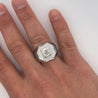 3 Carat Radiant Cut G/VS2 Lab Grown Diamond 14K White Gold Men's Ring