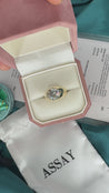 IGI Cert 3.85 Carat Lab Grown Diamond Bezel Set 14K Yellow Gold Statement Ring