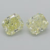 GIA Certified 10.52 Carat Fancy Light Yellow Diamond 18K Gold Bezel Stud Earring