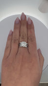 IGI Cert. 3.36 Carat E/VS1 Lab Grown Diamond 3 Band Platinum Engagement Ring