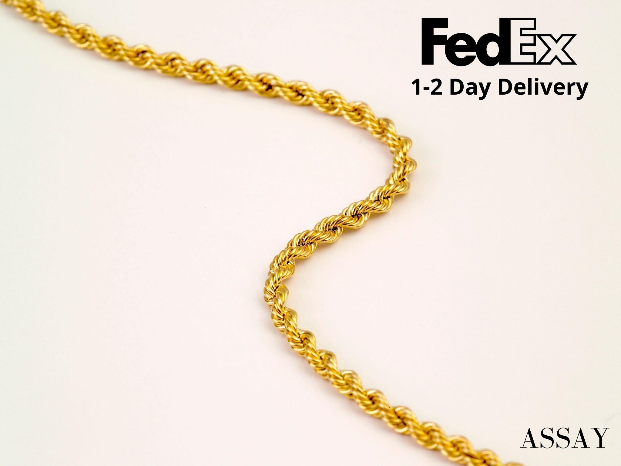 18k Rope Bead Chain 20 Inch - Unique Gold & Diamonds