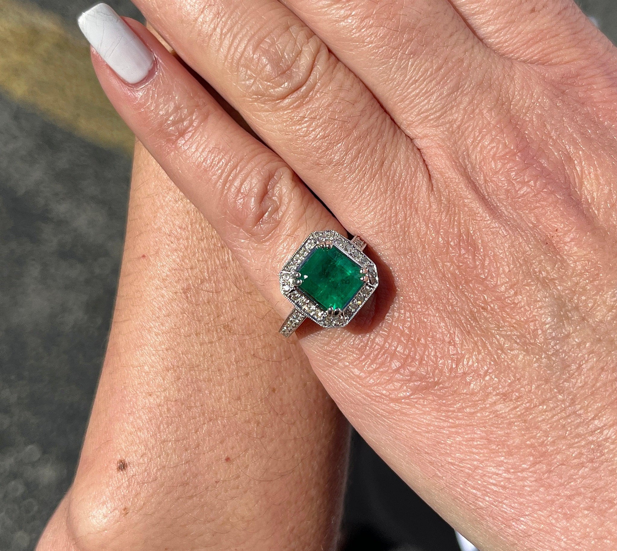 Emerald and Diamond Ring – San Antonio Jewelry