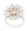 9.10 Carat Ceylon No Heat Padparadscha Pinkish Orange Sapphire and Diamond Ring-Rings-ASSAY